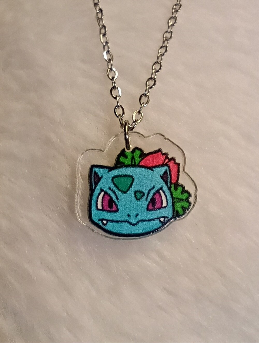 Blue Bulbasaur Stainless Steel Pendant Necklace